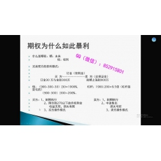 肖淳心飞天 四方向获利资金仓位策略希腊字母 期权实战培训视频课程（初级+中级）